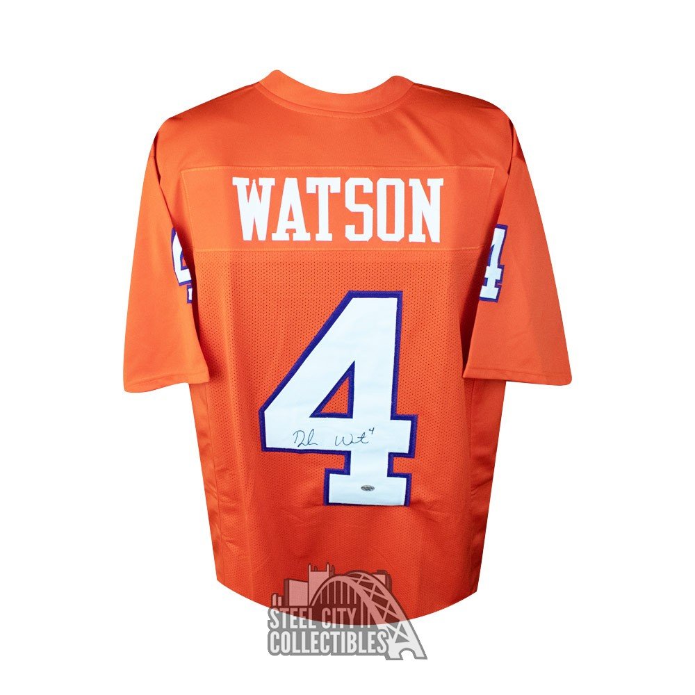 Deshaun Watson Autographed Clemson Tigers Custom Football Jersey - Leaf COA