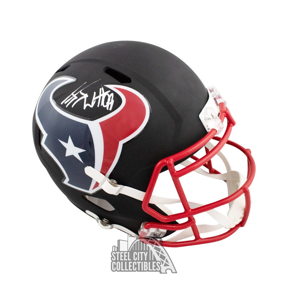 JJ Watt Autographed Houston Texans Black Matte Full-Size Football Helmet -  JSA COA