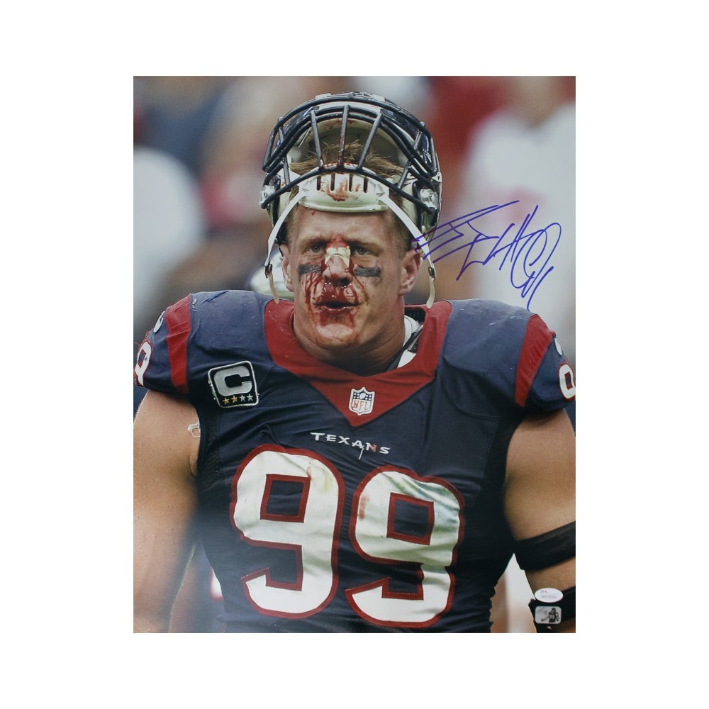 jj watt signed football