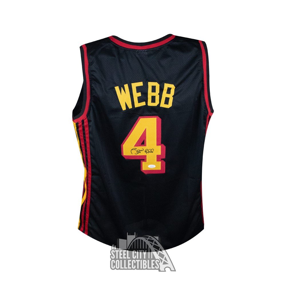 Spud Webb Autographed Atlanta Custom Black Basketball Jersey - JSA COA