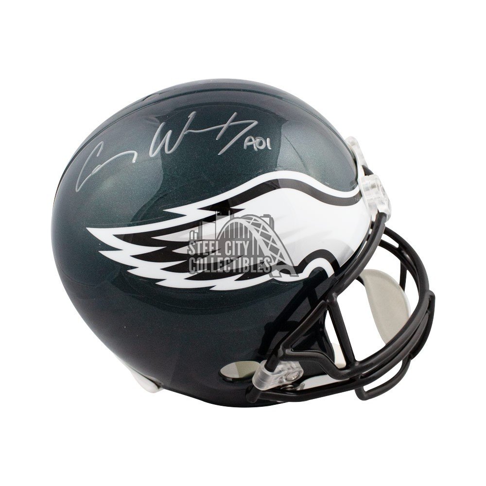 carson wentz signed helmet