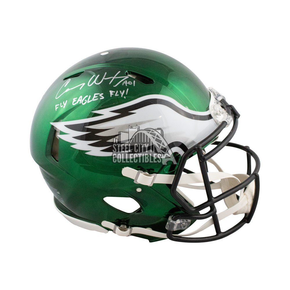 carson wentz signed helmet