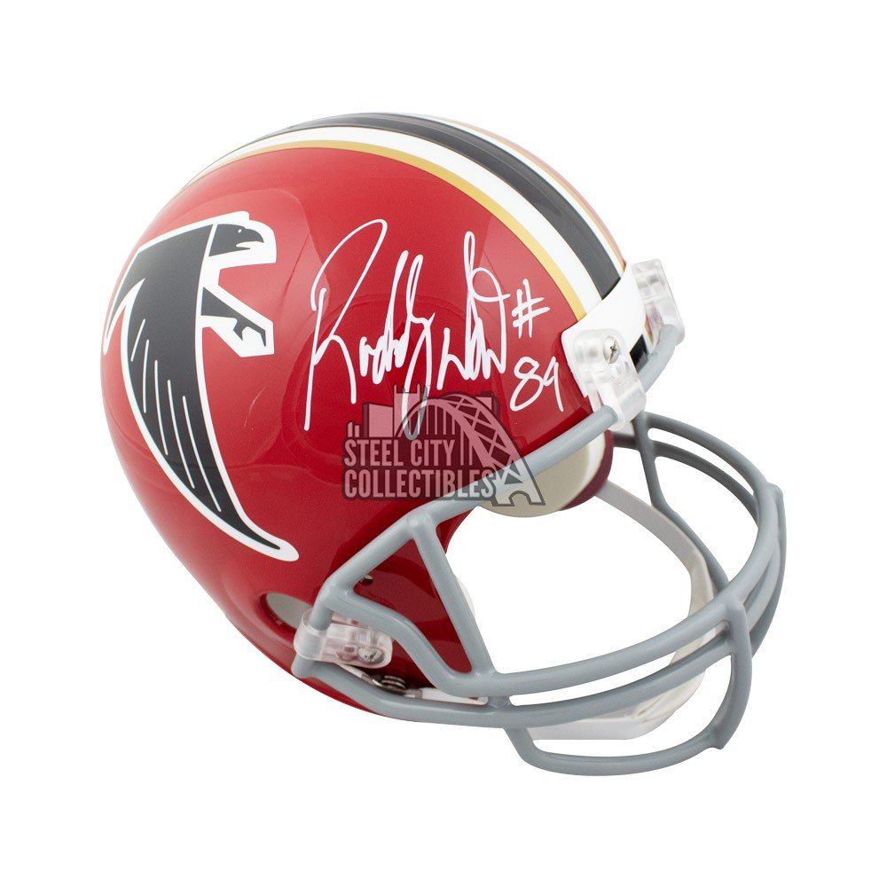 Roddy White Autographed Atlanta Falcons Red FullSize Football Helmet