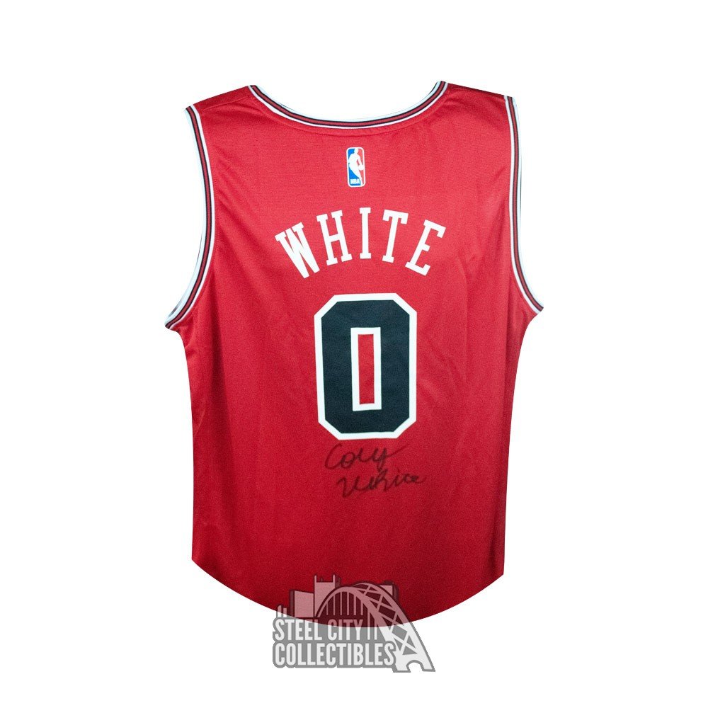 Coby White Autographed Fanatics Chicago Bulls Red Jersey ! Full