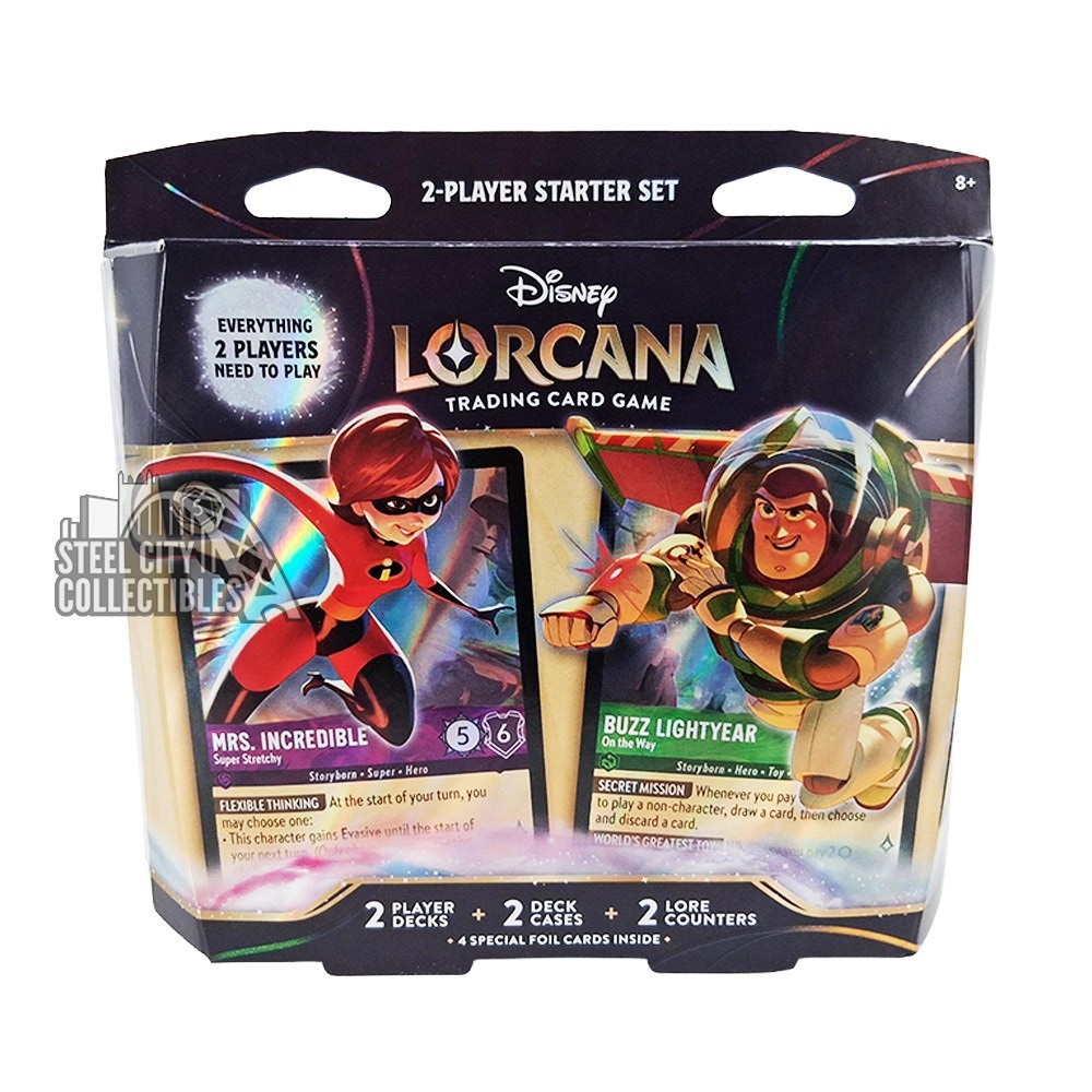 Lorcana トレーディングカードゲーム ２ボックスセット【シュリンク付き】 Lorcana Wilds Unknown Two-Player Deck Box | Steel City Collectibles