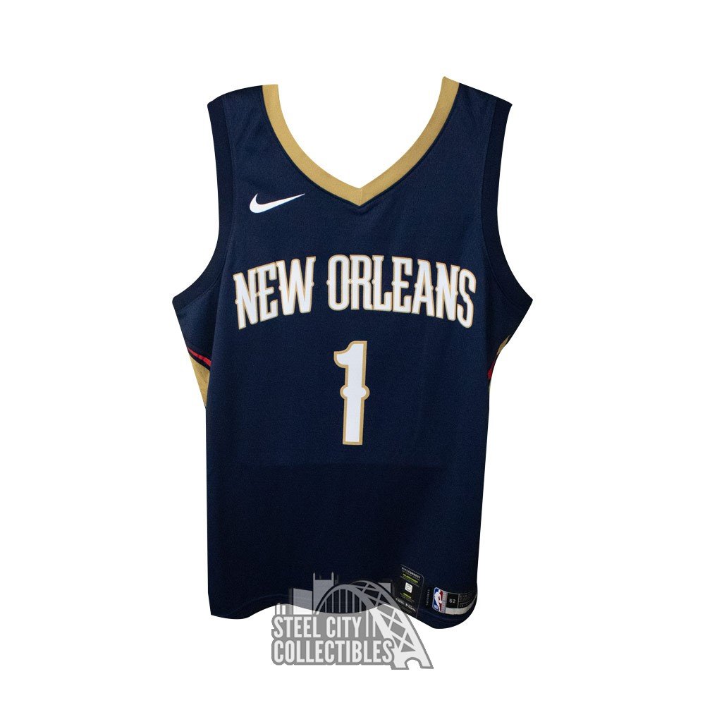 Zion Williamson New Orleans Pelicans Autographed Nike Navy Swingman Jersey