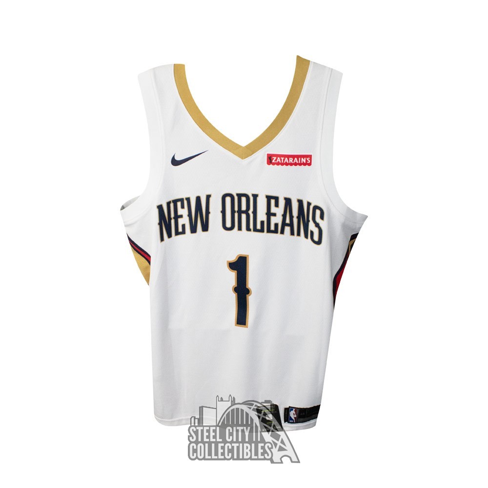 ZION WILLIAMSON Autographed N.O. Pelicans Nike City Edition Jersey FAN –  Super Sports Center