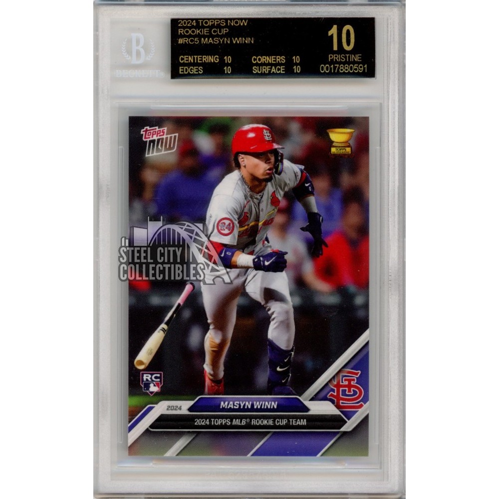 Masyn Winn 2024 Topps Now Baseball Rookie Cup Team Card #RC5 BGS 10 Black  Label