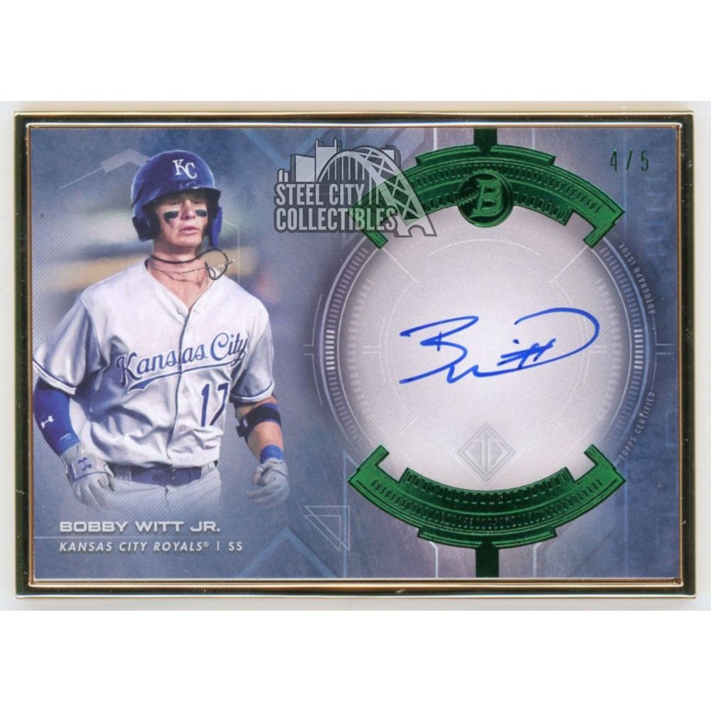 Bobby Witt Jr 2020 Bowman Transcendent Rookie Autograph Card Emerald 4/5