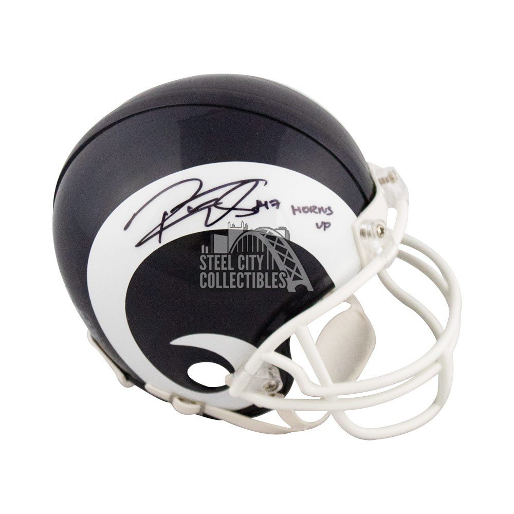 black football rams helmets Los Angeles Helmet 2017 002, Svg, Dxf, Eps, Png LIMITED TO 6 PER CUSTOMER The Los Angeles Rams Limited Edition Pocket Size Helmet features a navy shell Kurt Warner HOF 17 Autographed