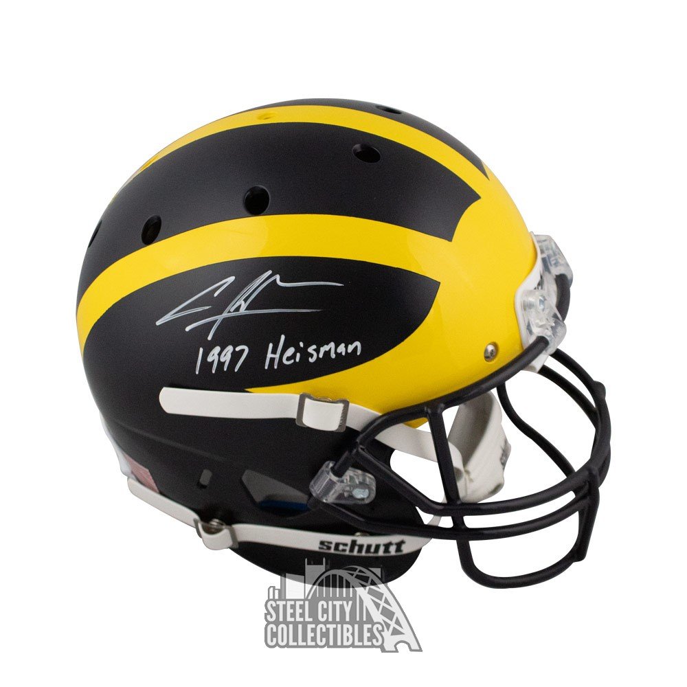 Charles Woodson 1997 Heisman Autographed Michigan Full-Size Football Helmet  BAS
