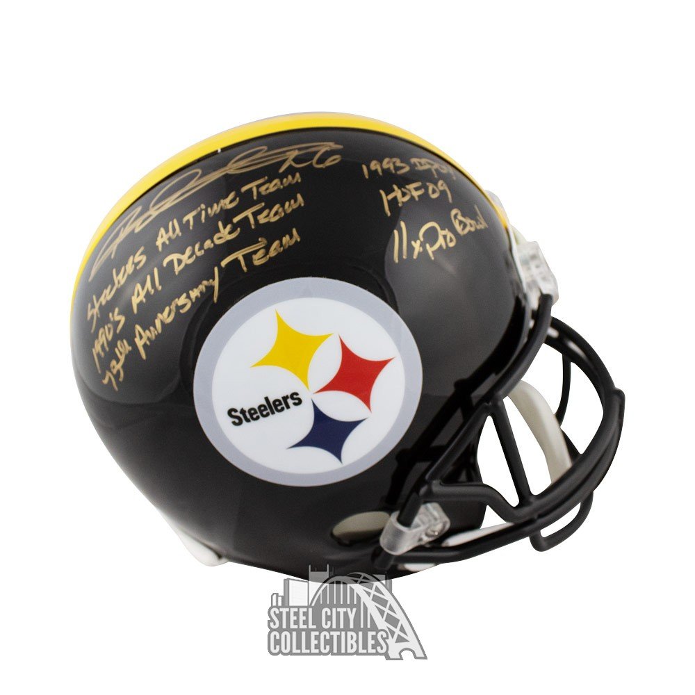 steelers team autographed football