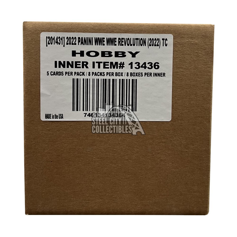 2022 Panini Revolution WWE Wrestling Hobby 8Box Case Steel City