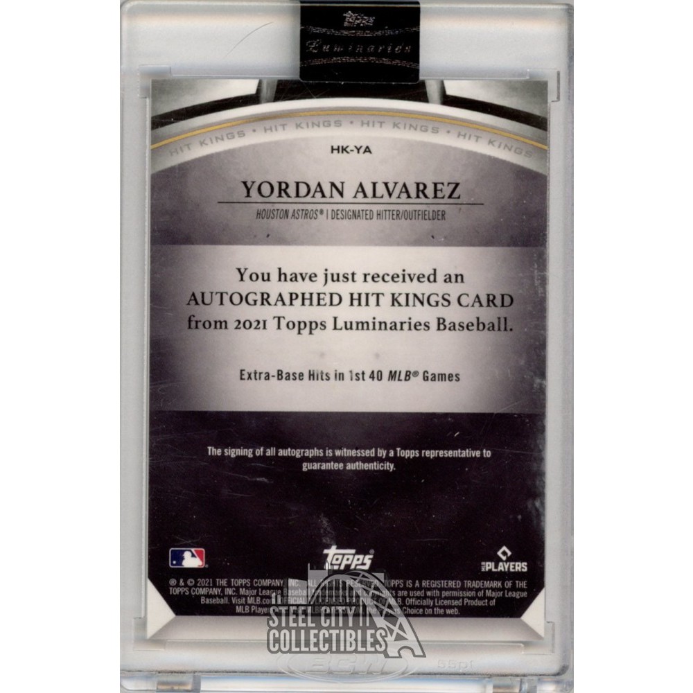 Yordan Alvarez 2021 Topps Luminaries Autograph Card #HK-YA 01/10
