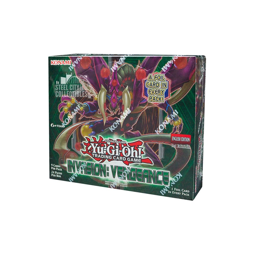 Konami Yu Gi Oh Invasion Vengeance 1st Edition Booster Box Steel City Collectibles
