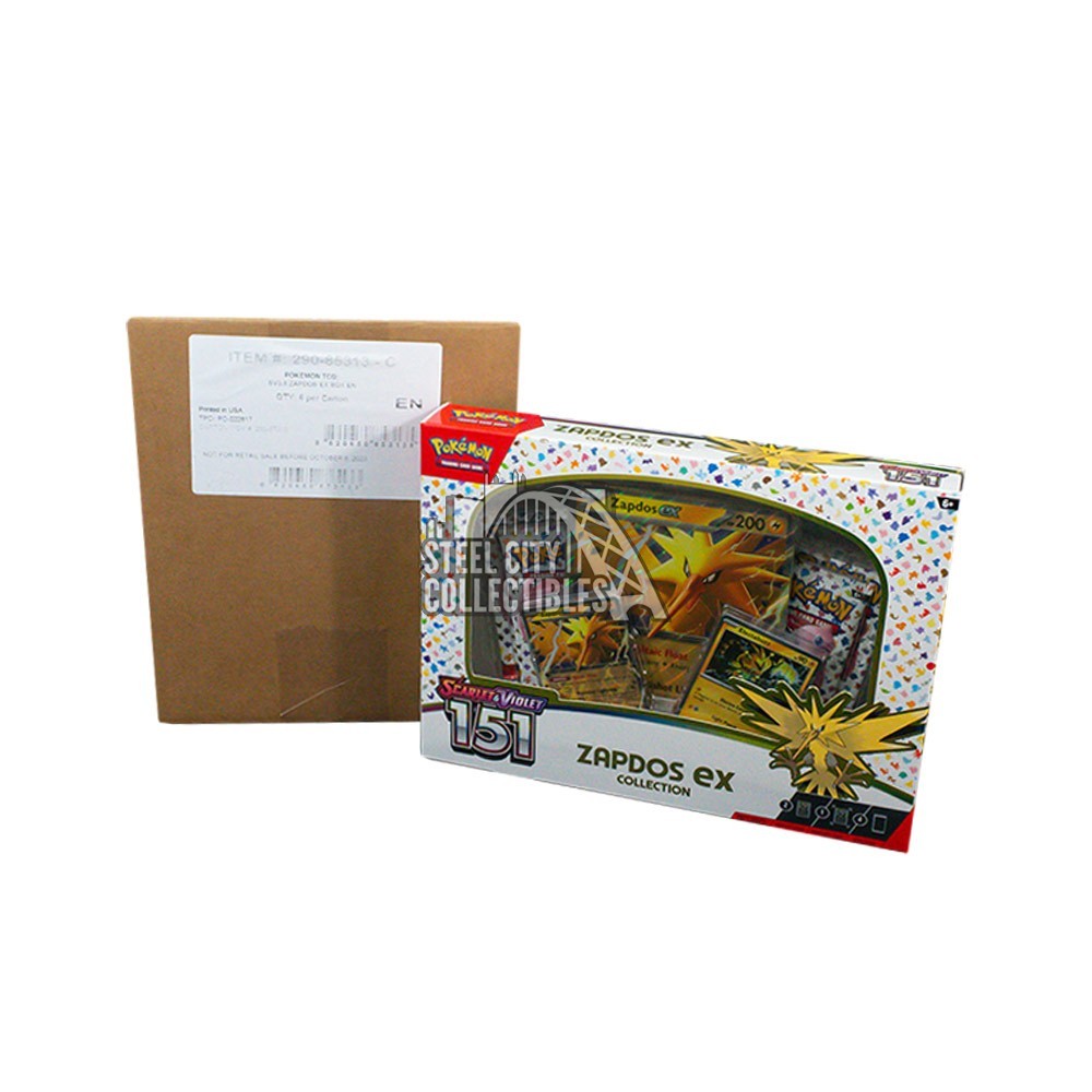 Pokemon Scarlet & Violet 151 Zapdos EX Collection 6-Box Case