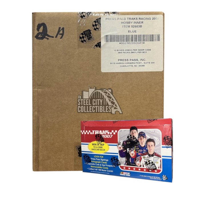 2007 Press Pass Traks Racing Hobby 10-Box Case | Steel City Collectibles