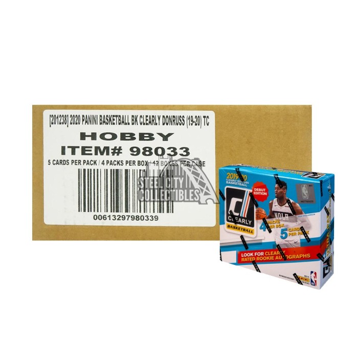 2019-20 Panini Clearly Donruss Basketball Hobby 12 Box Case