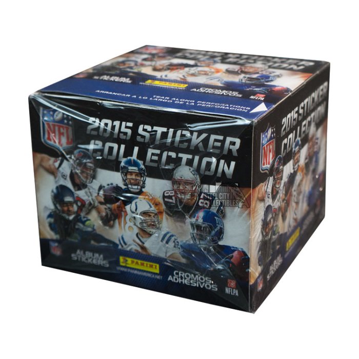 2015 Panini Football Stickers – 50 Packs Factory Sealed Box (350 Stickers Total)