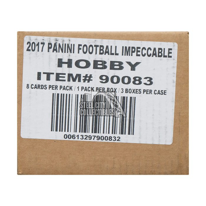2017 Panini Impeccable Football Hobby 3Box Case Steel City Collectibles