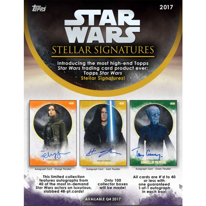 2017 Topps Star Wars Stellar Signatures Hobby Case | Steel