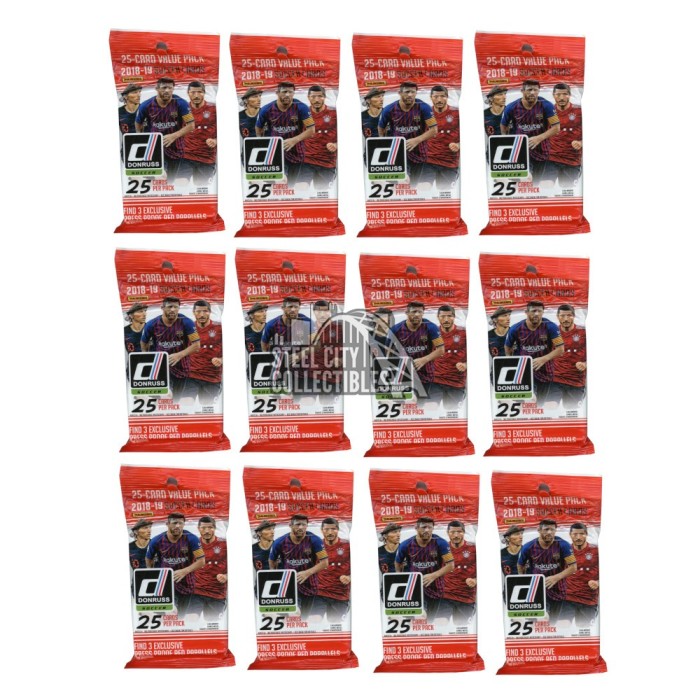 201819 Panini Donruss Soccer Fat Pack 12Pack Lot Steel City