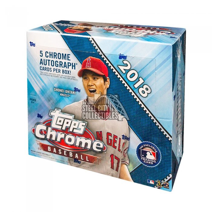 2018 Topps Chrome Baseball Hobby Jumbo HTA Box Steel City Collectibles 2018 Topps Chrome Baseball Hobby Jumbo HTA Box Steel City Collectibles