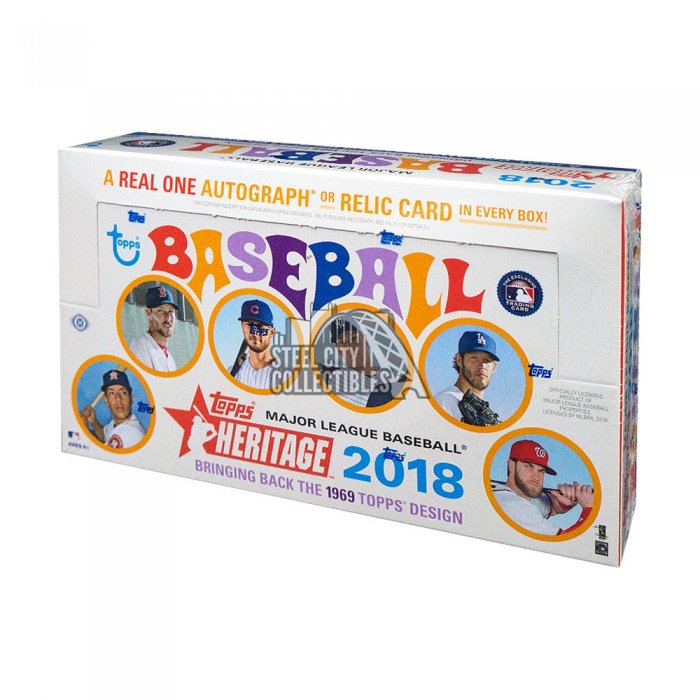 2018 Topps Heritage Baseball Hobby Box Steel City Collectibles