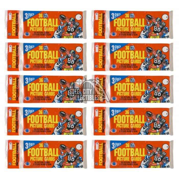 1981 Topps Football Red Top Grocery Rack Pack 10-Pack Lot | Steel City ...