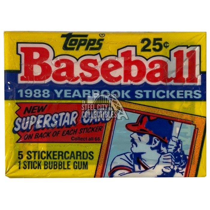 1988 Topps Baseball Yearbook Stickers Pack Steel City Collectibles