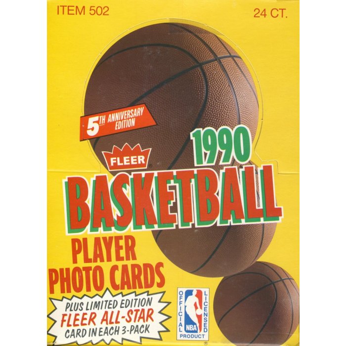 1990-91 Fleer Basketball 24ct Rack Pack Box | Steel City Collectibles