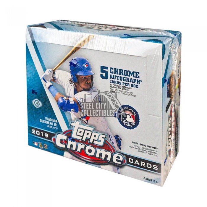 2019 Topps Chrome Baseball HTA Jumbo Hobby Box Steel City Collectibles