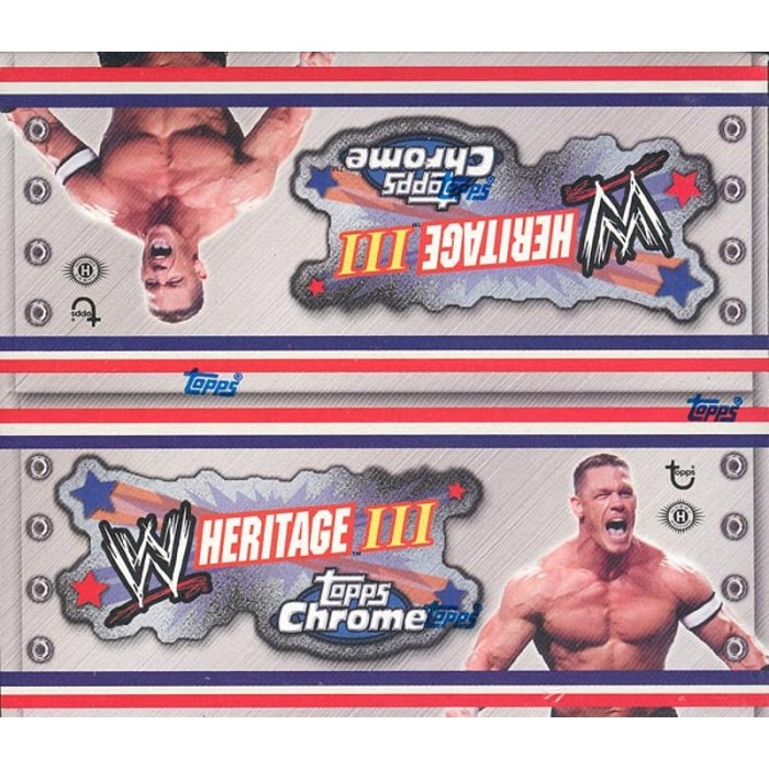 2008 Topps Heritage III Chrome WWE Wrestling Hobby Box | Steel