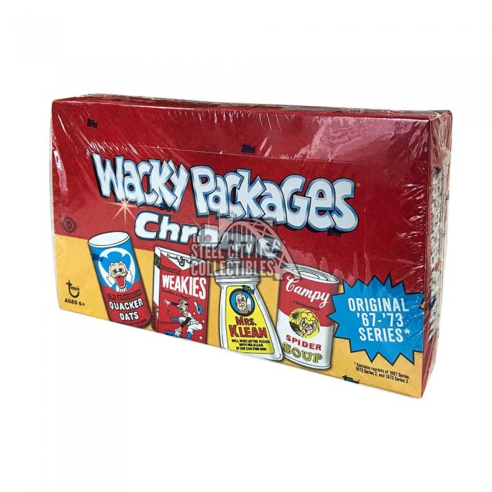 2014 Topps Wacky Packages Chrome Sealed Booster box lot 24 packs Rare 