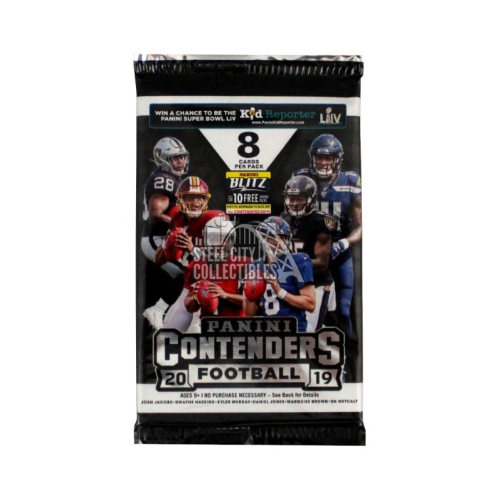 2019 Panini Contenders Draft Picks Football Blaster 24-Pack Lot