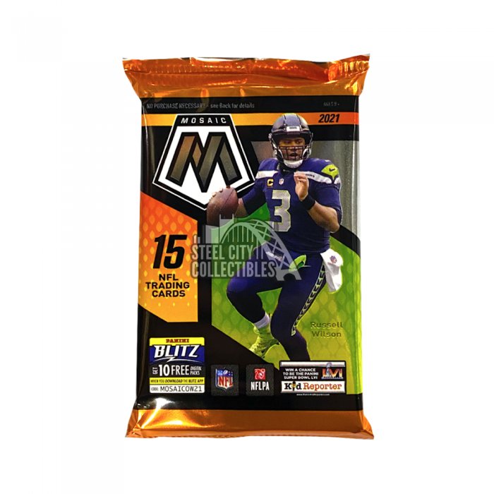 2021 Panini Mosaic Football Hobby Pack Steel City Collectibles