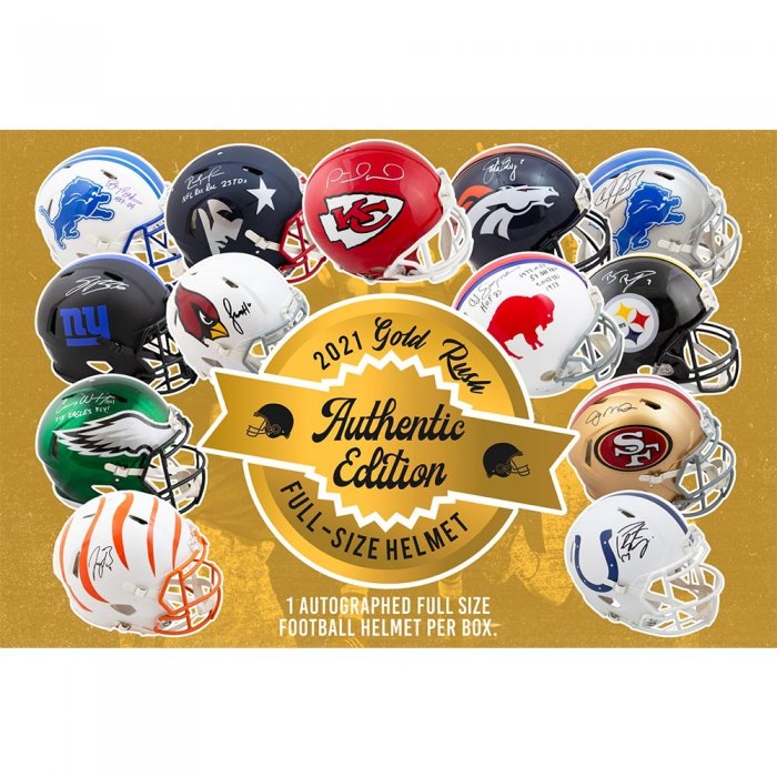 2021 Gold Rush Autographed Full Size Authentic Football Helmet Edition