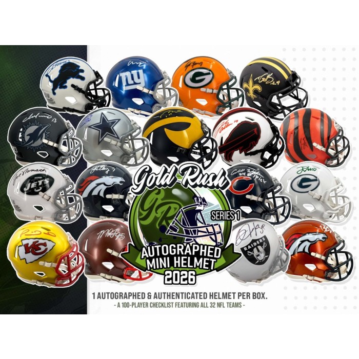 2026 Gold Rush Autographed Mini Helmet Football Edition Series 1