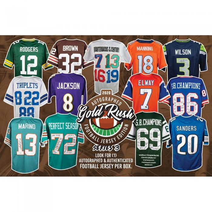 2020 Gold Rush Autographed Football Jersey Edition Series 3 6Box Case