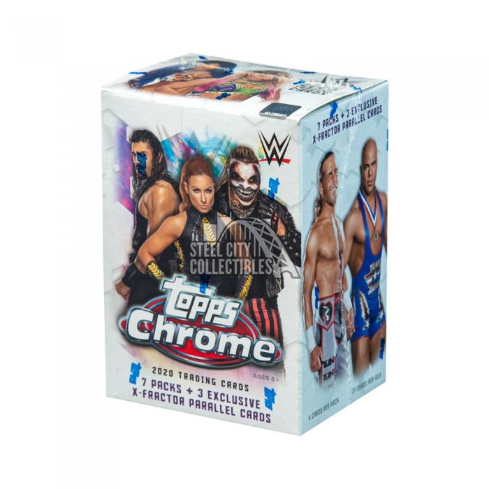 2020 Topps WWE Chrome Wrestling Blaster Box Steel City Collectibles