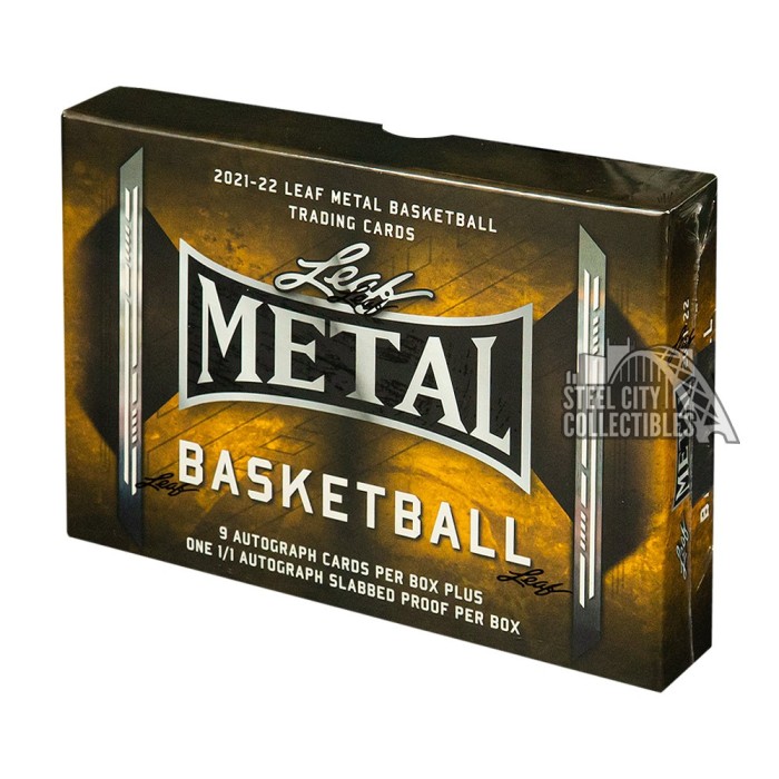 2021-22 Leaf Metal Basketball Hobby Jumbo Box | Steel City