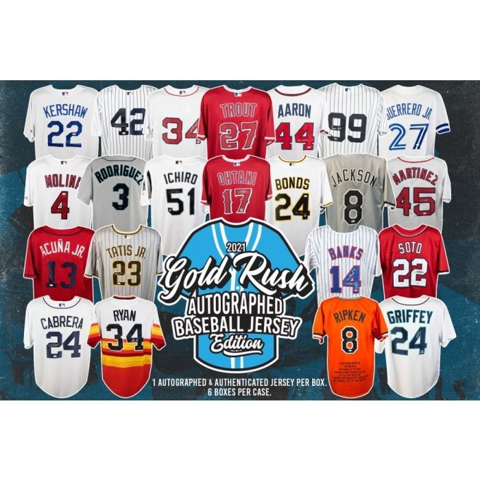 2021 Gold Rush Autographed Baseball Jersey 6Box Case Random 4Player