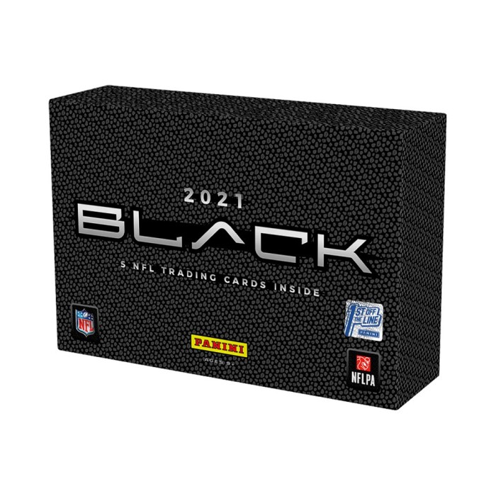 2021 Panini Black Football Hobby Box 1st Off The Line Steel City