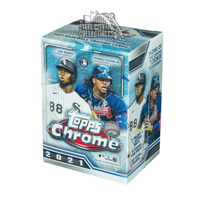 2021 Topps Chrome Baseball 8 Pack Blaster Box