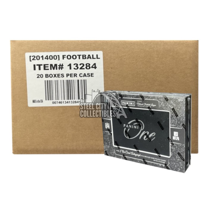2022 Panini One Football Hobby 20Box Case Steel City Collectibles