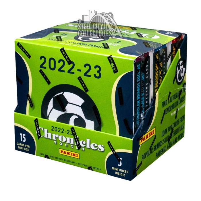 thumbnail image 2 of 2020/21 Panini Chronicles Soccer Hobby Box - Factory Sealed - 3 Autos Or Memorabilia Per Box 2 of 6