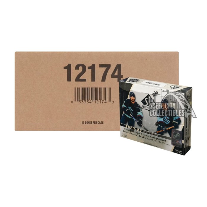 2022-23 Upper Deck SP Authentic Hockey Hobby 16-Box Case | Steel