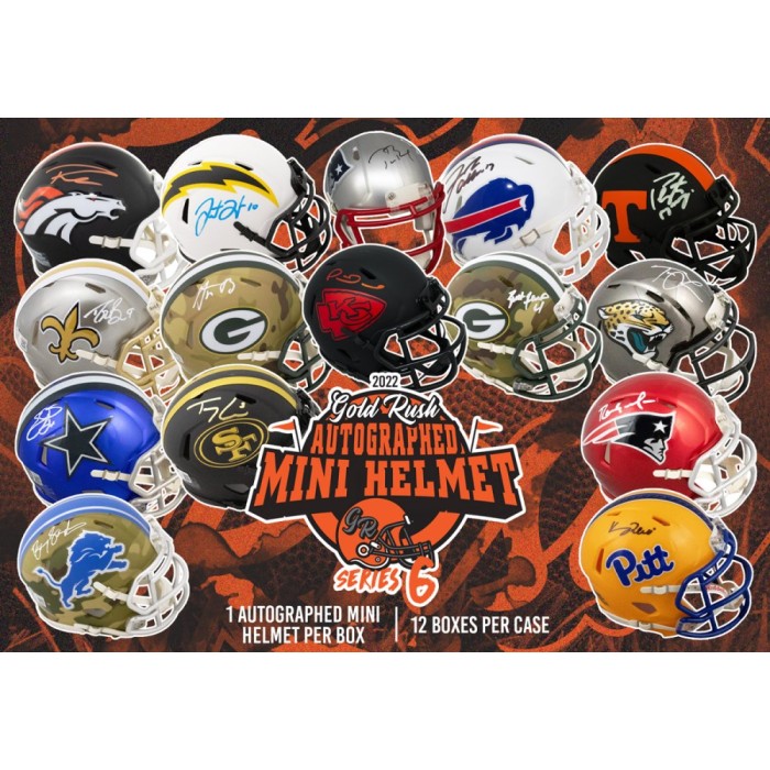 2022 Gold Rush Autographed Mini Helmet Football Edition Series 6 Box