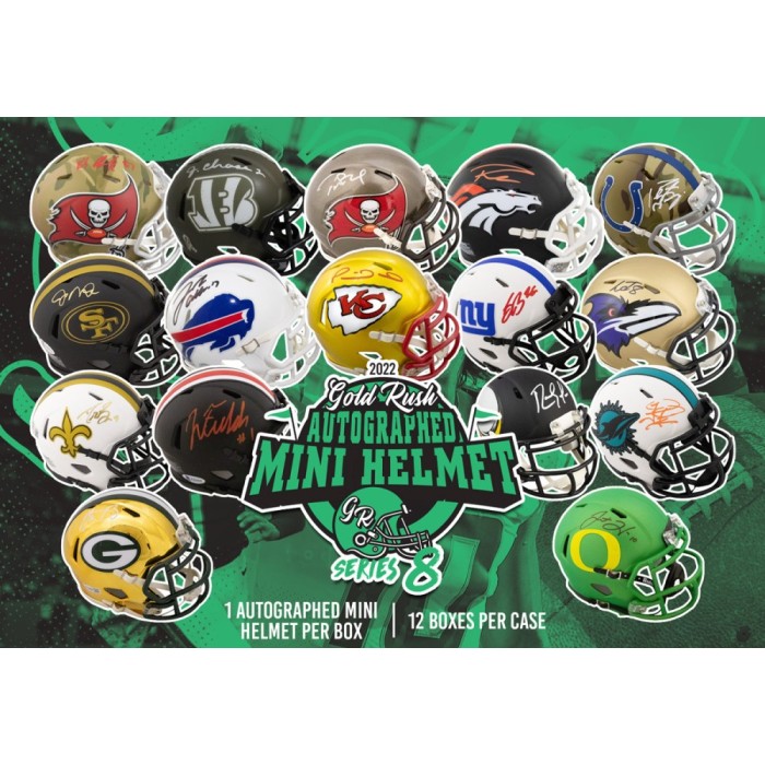 2022 Gold Rush Autographed Mini Helmet Football Edition Series 8 Box