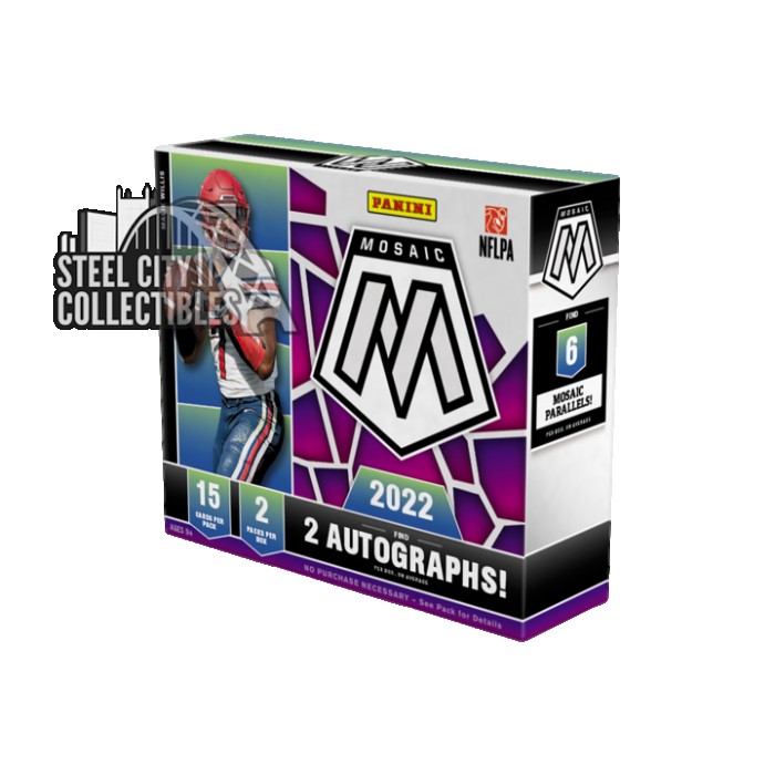 2022 Panini Mosaic Draft Picks Collegiate Football 12Box Case Steel City Collectibles